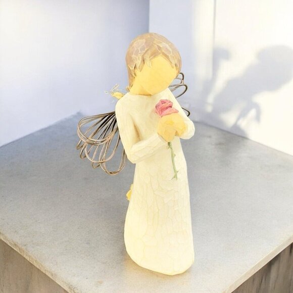 2002 Willow Tree Resin Angel Figurine Ornament Loving Angel Demdaco Susan Lordi - Picture 1 of 11